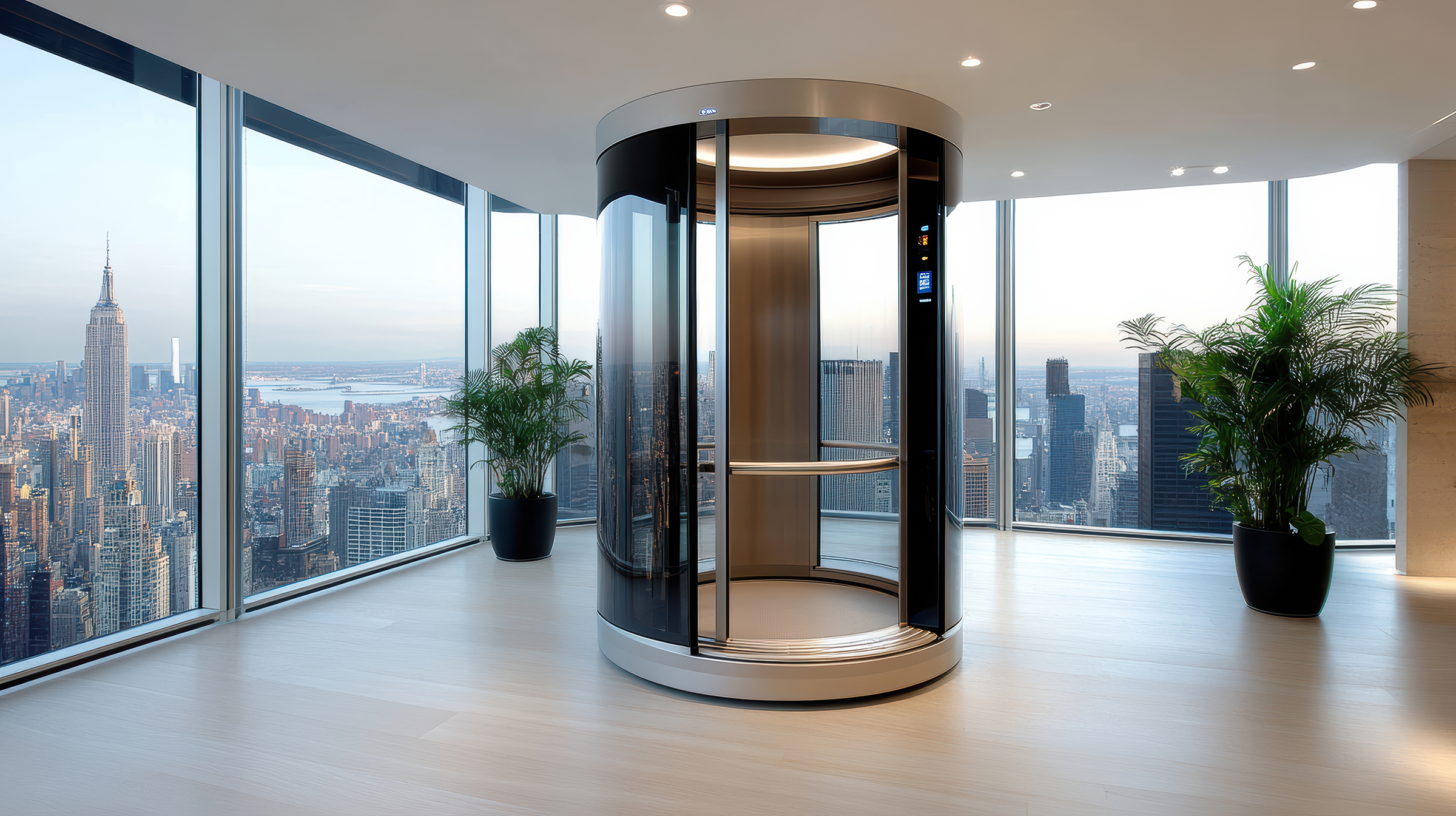 Modern elevator interior